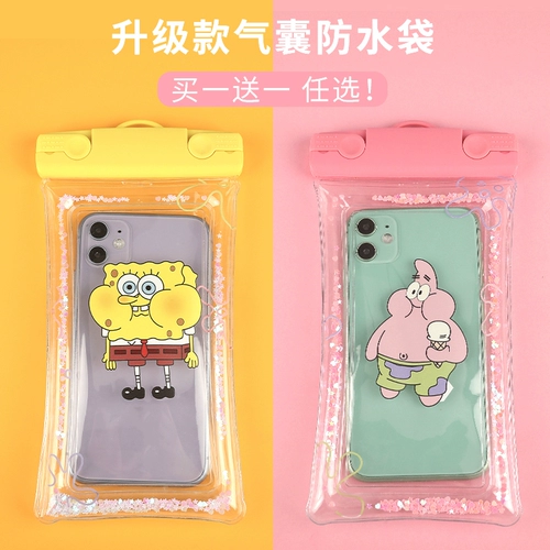 Мультяшная защита мобильного телефона, непромокаемая сумка для влюбленных, подушка безопасности для плавания, мобильный телефон, сенсорный экран, дайвинг
