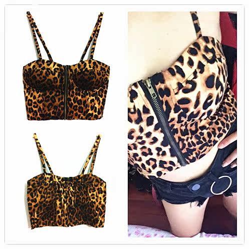 Leopard Print Crop Top Camisole 内搭外穿豹纹打底吊带背心女|ruв категории Нижнее белье, Топика - от Buy2taobao.com для оказания профессиональной услуги покупки агента Taobao