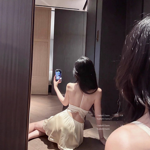 性感睡裙女露背吊带纯欲感柔软飘飘裙睡衣吊带纯欲蕾丝超短裙