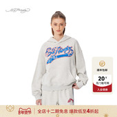 卫衣 水浆印烫钻宽松落肩女士套头衫 Hardy埃德哈迪春季 流行新款