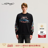 Hardy埃德哈迪冬季 流行新款 男士 落肩拔印烫钻套头衫