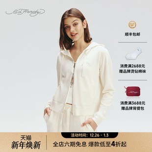 女士烫钻宽松带帽针织衫 新款 E1RCW340 Hardy埃德哈迪2025秋季