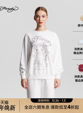 Ed Hardy埃德哈迪2025冬季致敬性感女神梦露烫钻套头衫E1RTW403