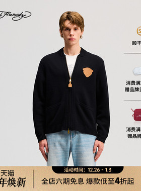 Ed Hardy埃德哈迪2025冬季新款男士高领宽松针织衫E1RDM015