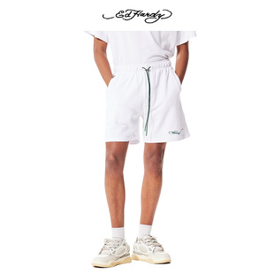复古潮牌时尚 Hardy埃德哈迪男女情侣美式 休闲短裤 反向世界