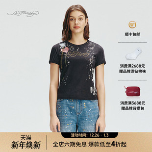 合身短袖 女士设计师款 新款 T恤E1RCW345 Hardy埃德哈迪2025秋季