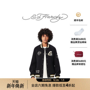 Hardy埃德哈迪冬季 夹克衫 新款 复古撞色男士 棒球服外套 美式