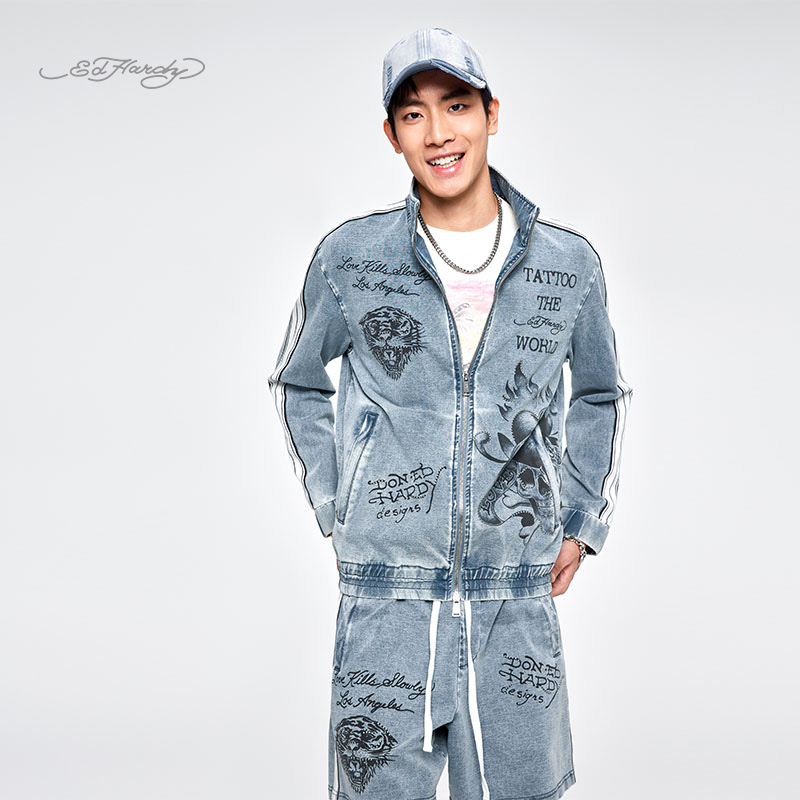EdHardy男士牛仔夹克衫