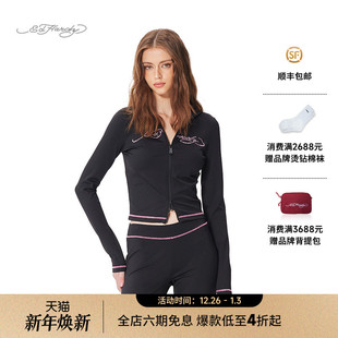 烫钻女士紧身正肩夹克衫 新款 Hardy埃德哈迪2025春季