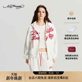 女士绣花拉链衫 新款 E1RDW427 Hardy埃德哈迪2025冬季