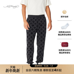 Hardy埃德哈迪2025春季 休闲长裤 新款 设计师款 植绒烫钻合身男士