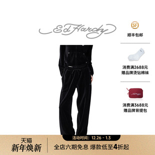 烫钻logo休闲直筒女士长裤 经典 新款 Hardy埃德哈迪冬季