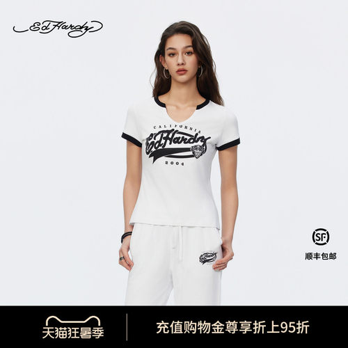 Ed Hardy埃德哈迪2026夏季新款女士短袖T恤E1STW213