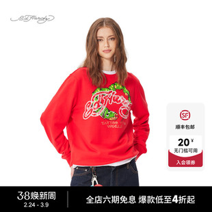 Ed Hardy埃德哈迪竹节蛇图案拔印烫钻绣花套头衫卫衣男女同款