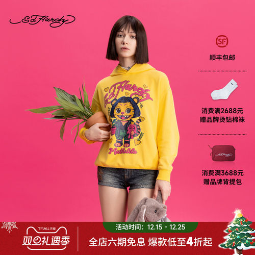 Ed Hardy埃德哈迪2025冬季新款杀手系列玛蒂尔达套头衫E1RTW402