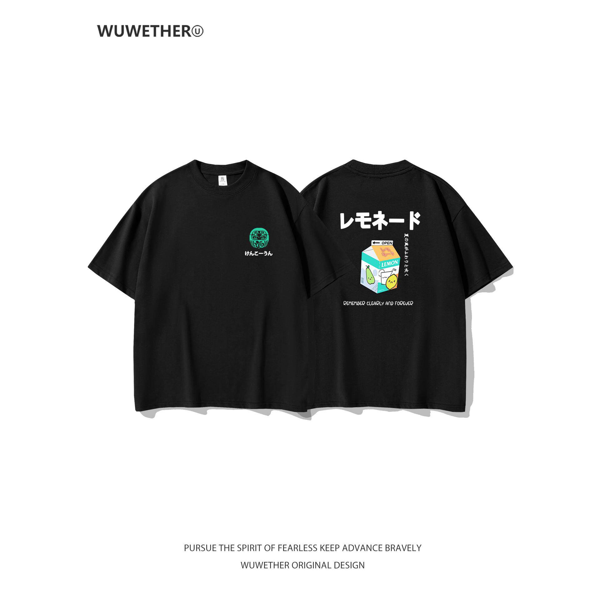 WUWETHER日系街头复古短袖T恤男