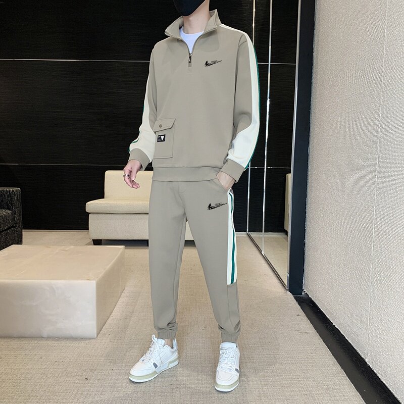 耐克顿运动套装男士秋冬季休闲运动百搭卫衣大码学生运动搭配一套