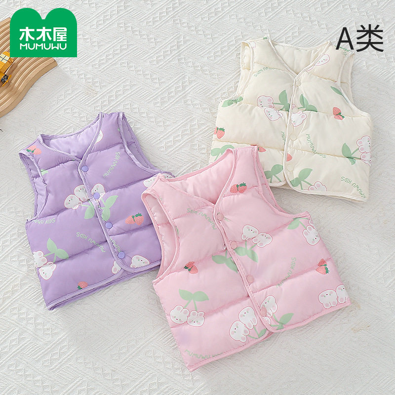 男孩女孩1-2-3-4-5-6岁儿童棉马甲宝宝秋冬羽绒棉坎肩棉背心内胆