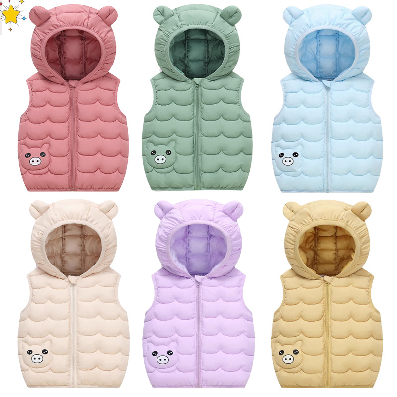 男孩女孩0-1-2-3秋冬4-5-6-7岁儿童羽绒棉马甲宝宝棉坎肩背心外穿