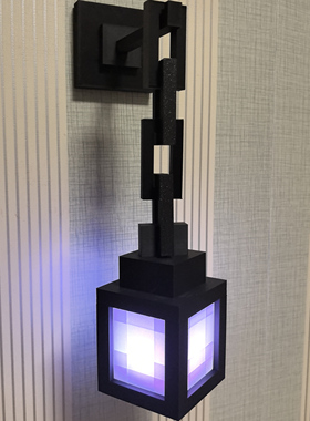 MC游戏周边小夜灯同款像素灯床头LED氛围灯创意灯笼充电拍拍灯