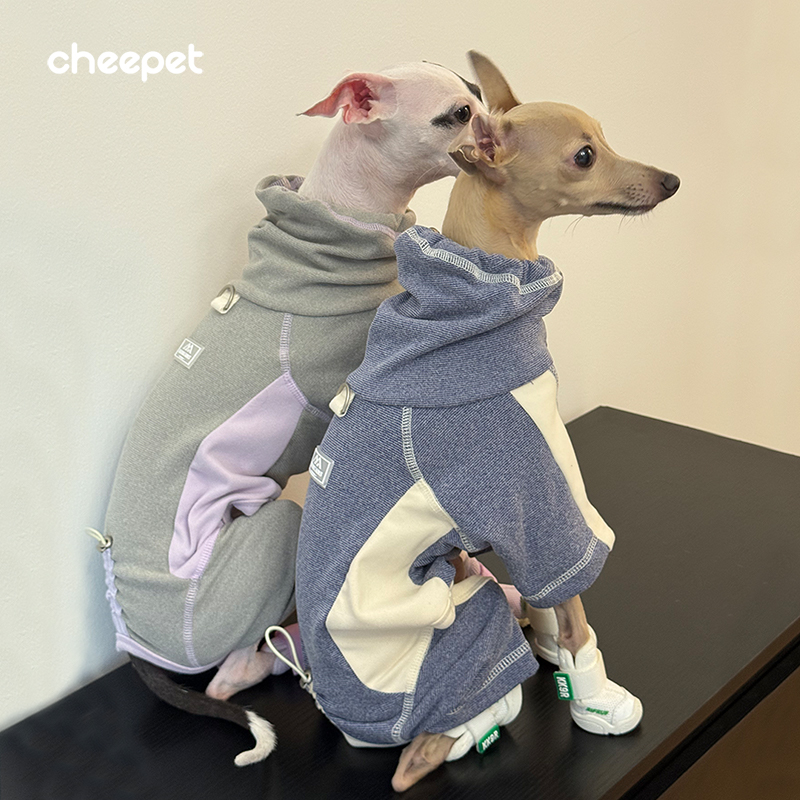 趣派宠物秋冬运动风四腿打底衫德绒保暖泰迪比熊雪纳瑞小狗狗衣服