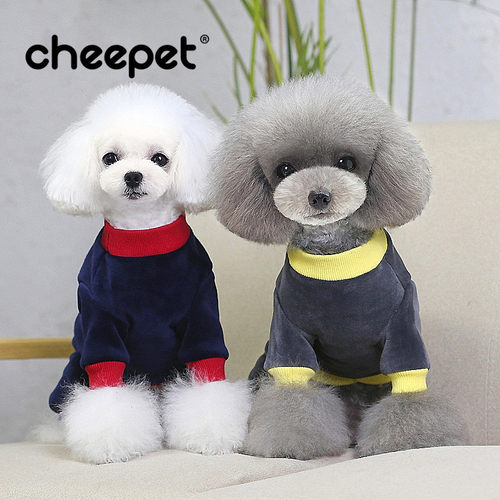 趣派狗衣服银狐绒比熊博美四脚衣