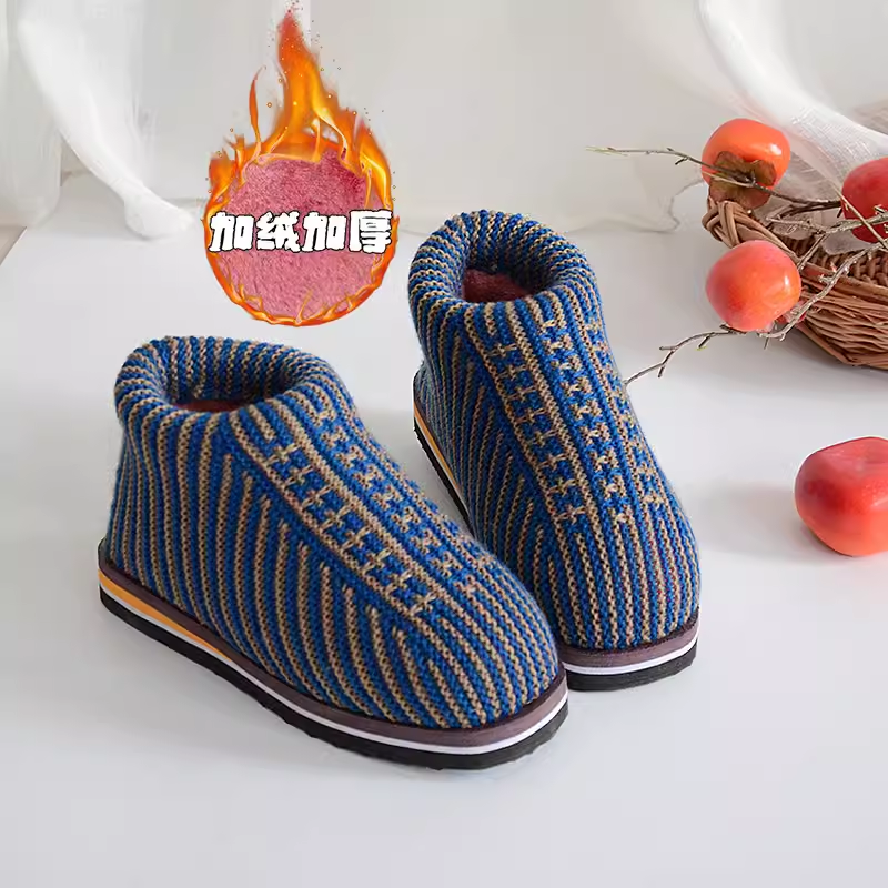 毛线棉鞋女居家拖鞋男二棉保暖冬季针织手工编织成品农村加绒加厚,居家布艺,居家棉拖/棉鞋,淘宝优惠券,粉丝福利购,淘宝优惠卷