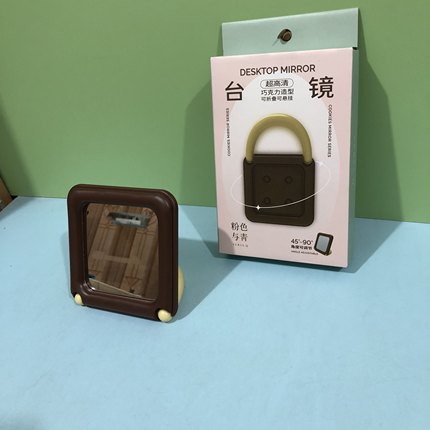 粉色与青7001台镜子化妆镜台式梳妆镜折叠便携简约桌面女