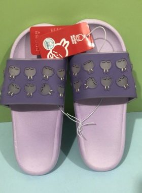 新款流氓兔B001女士pvc凉拖鞋夏季居家居室内防滑厚底软踩屎感