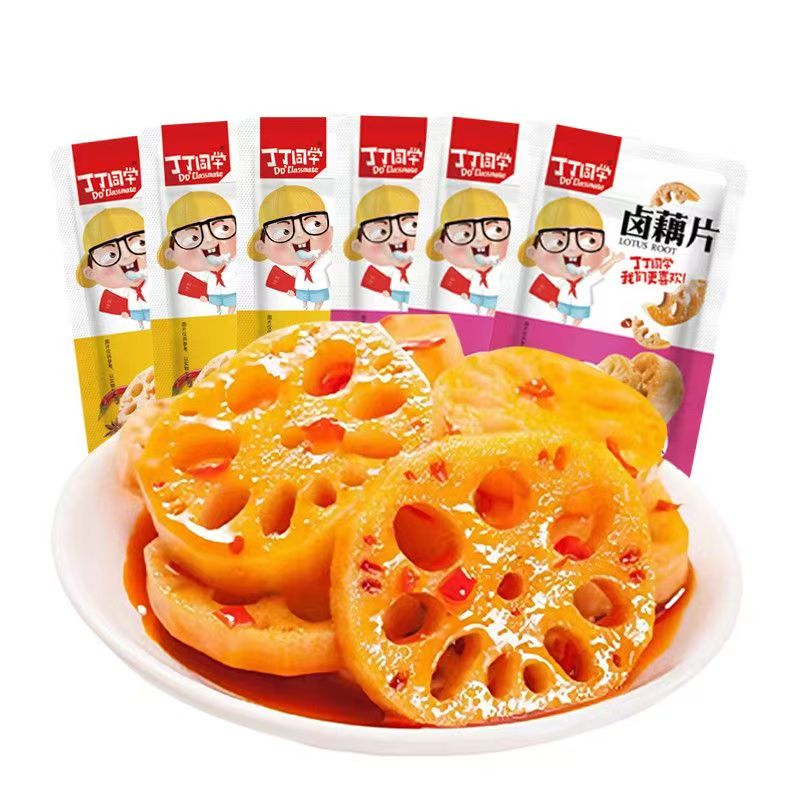 丁丁同学香辣系列藕片海带酸豆角毛豆多拼多口味休闲零食办公零食图片