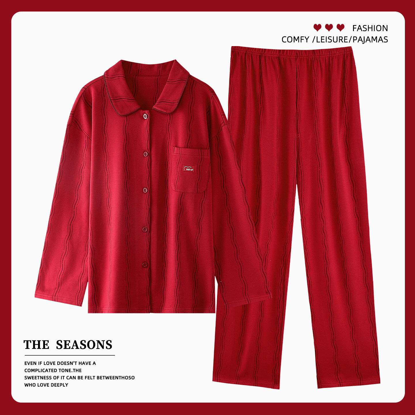 妈妈睡衣春秋季纯棉长袖本命年女