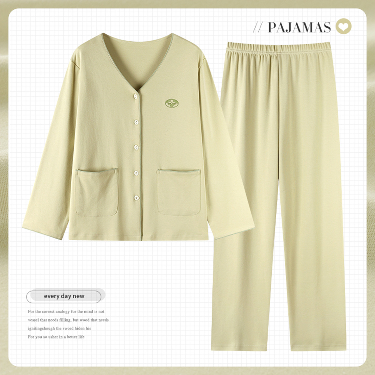 春秋季睡衣妈妈纯棉长袖薄款休闲大码中年人妇女士家居服全棉套装