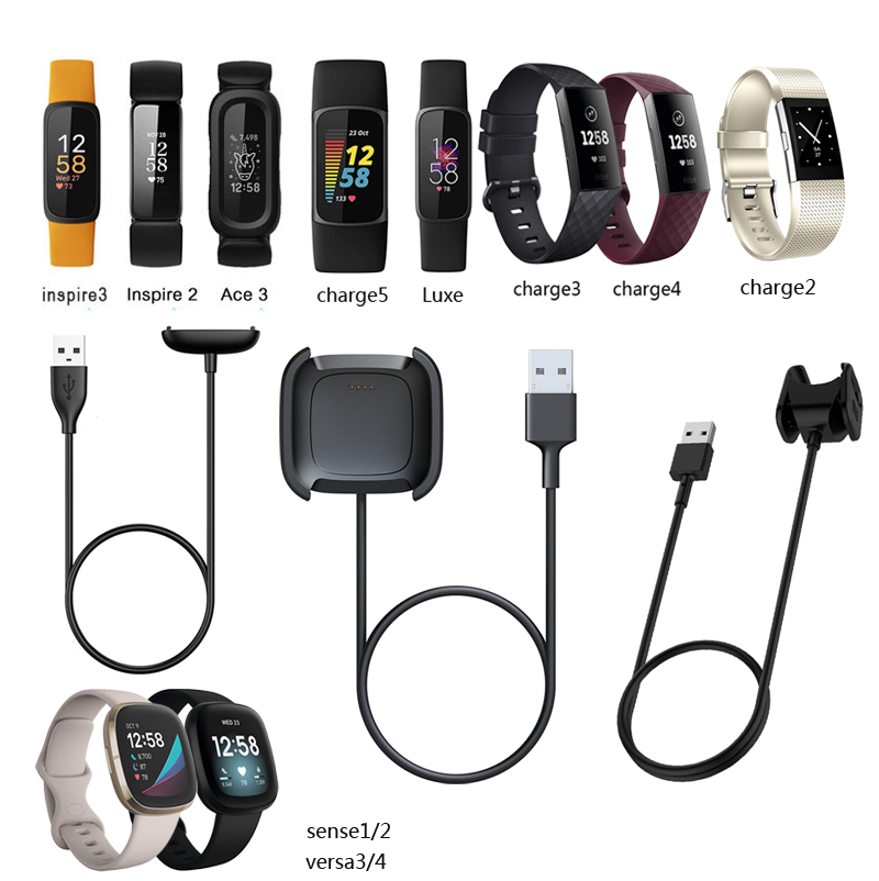 charge435充电器Ace3数据线inspire23连接versa432智能手环sense2