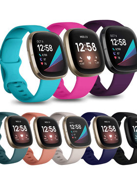 fitbit versa34智能手环表带防水健身Sense2替换护腕全包边防摔壳