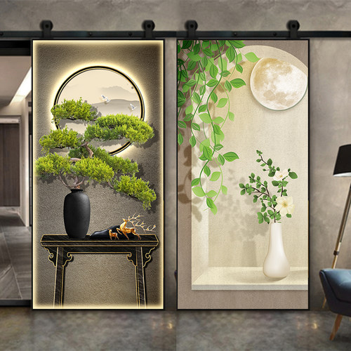 新款侘寂风翻新装饰卧室门贴