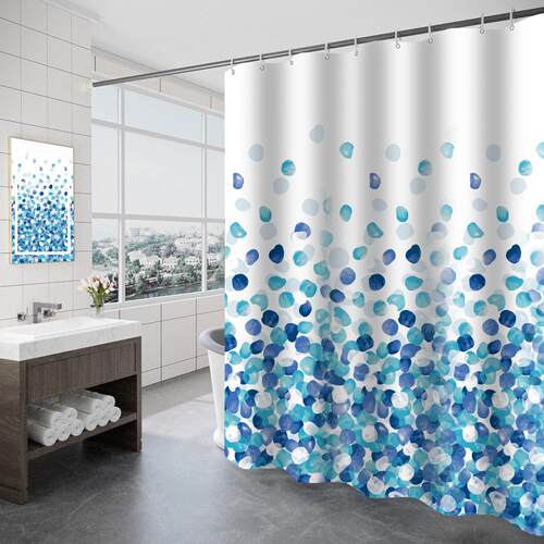 直供家居浴帘加厚防水涤纶布