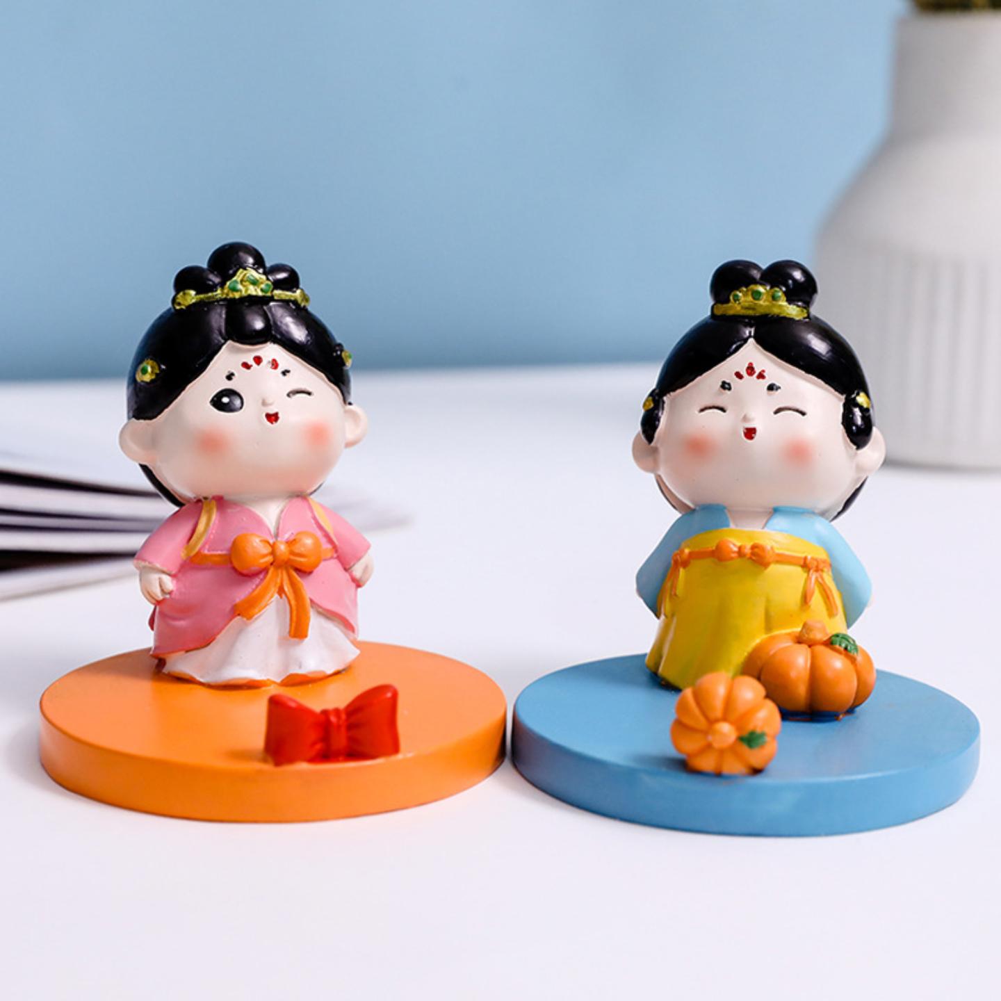 唐仕女手机支架摆件中式可爱宫女图片