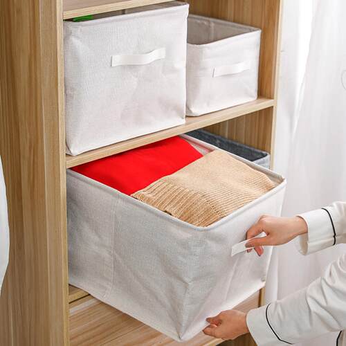 衣服收纳筐布艺装玩具衣物收纳