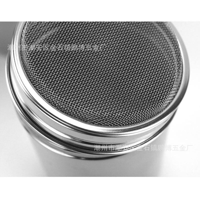 3咖04PB不锈钢式粉筒撒粉器烘韩培用具带盖网状调味啡拉花粉