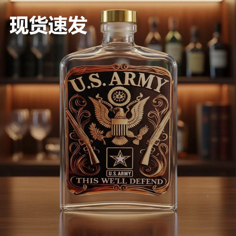 现货独立站洋致敬老兵分小威士忌瓶装装礼品饰威士忌酒红酒葡萄酒