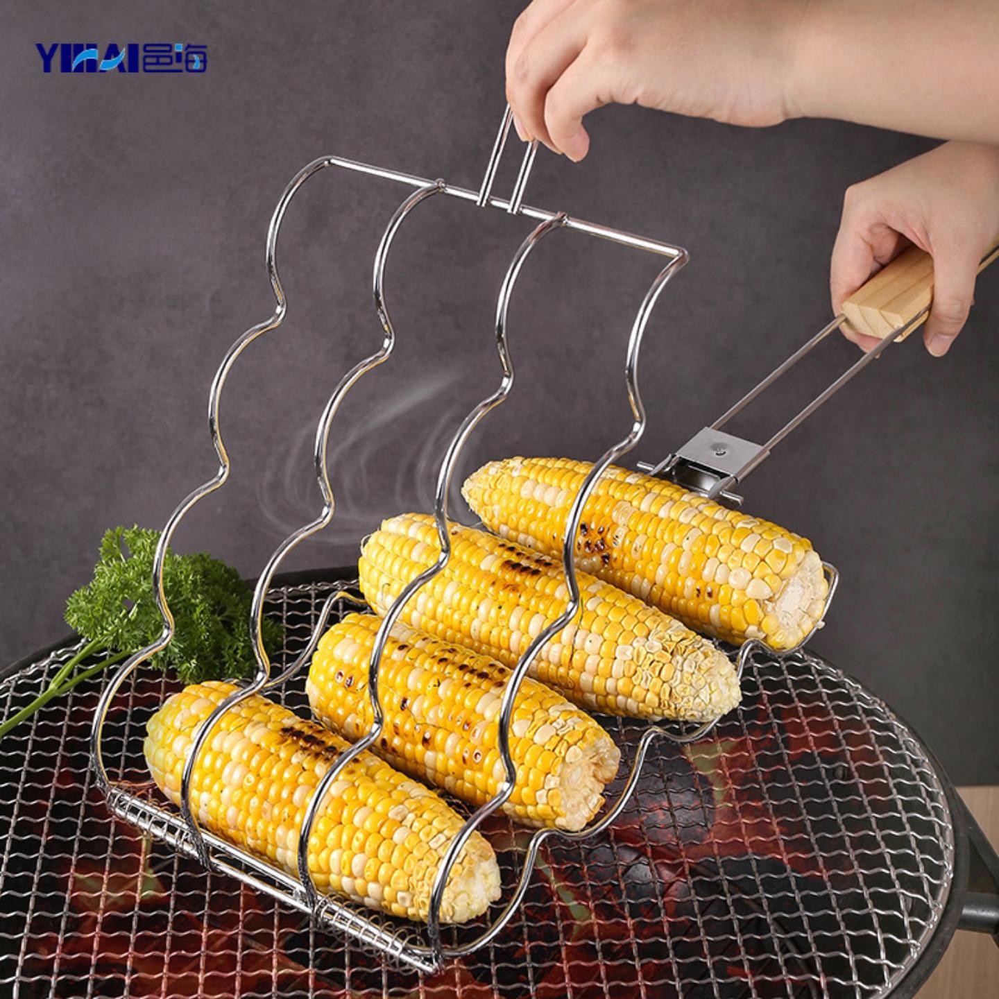 户外可折叠烤玉米夹BBQ烧烤工具