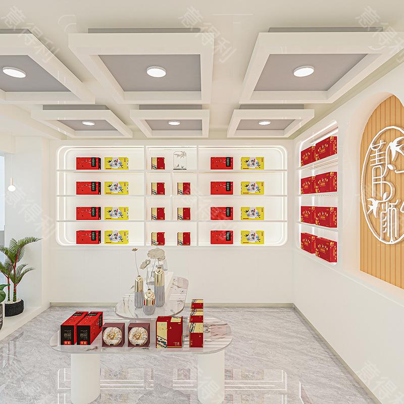 补营养品门店滋展柜木质品烤漆陈列柜食品展示/厂家可加工展示架