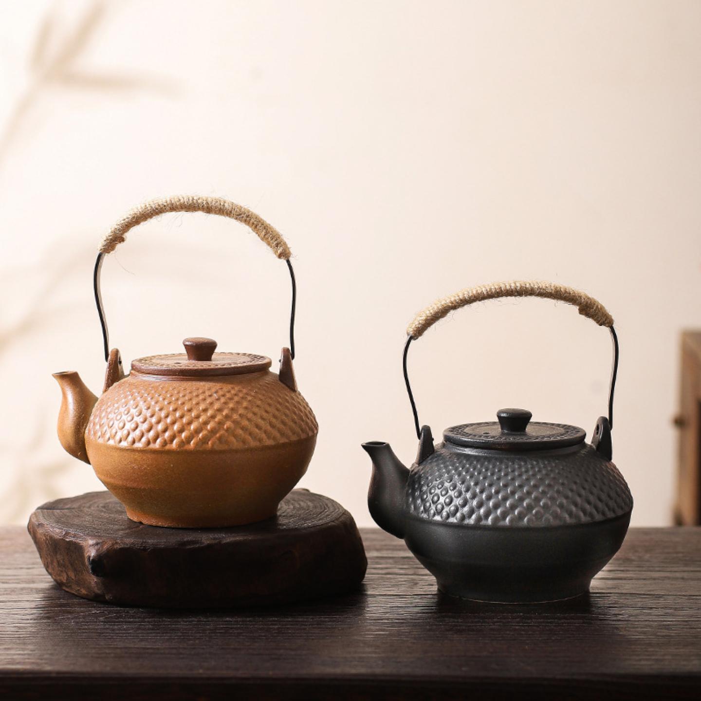 茶壶围炉煮茶套装粗陶户外炭炉