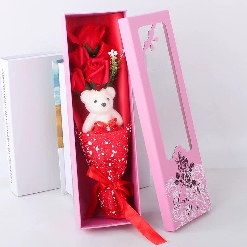 母亲节婚庆女意礼品H-5香皂花玫礼瑰花束礼盒520送友老婆生创日物