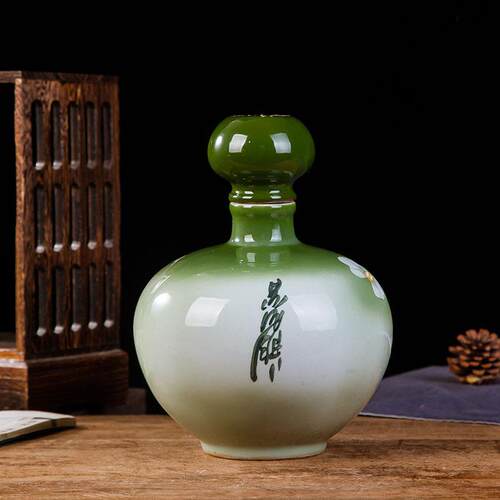景德坛镇陶酒坛子 5斤1纯0斤装国色天香酒 酒坛瓷手工雕刻酒瓶