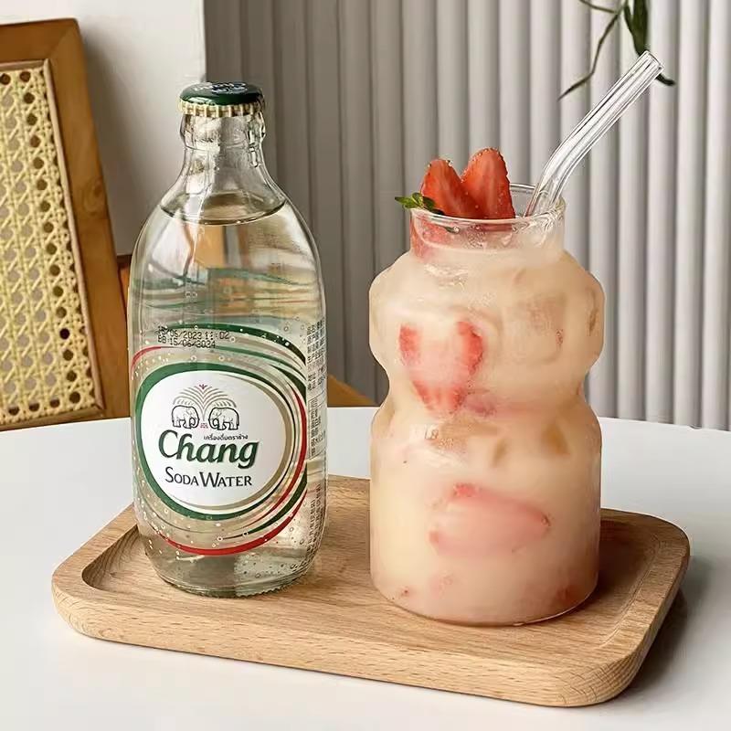意in美s乳酸1002菌玻璃杯高硼创玻璃牛奶果汁奶茶饮品杯冰硅式咖