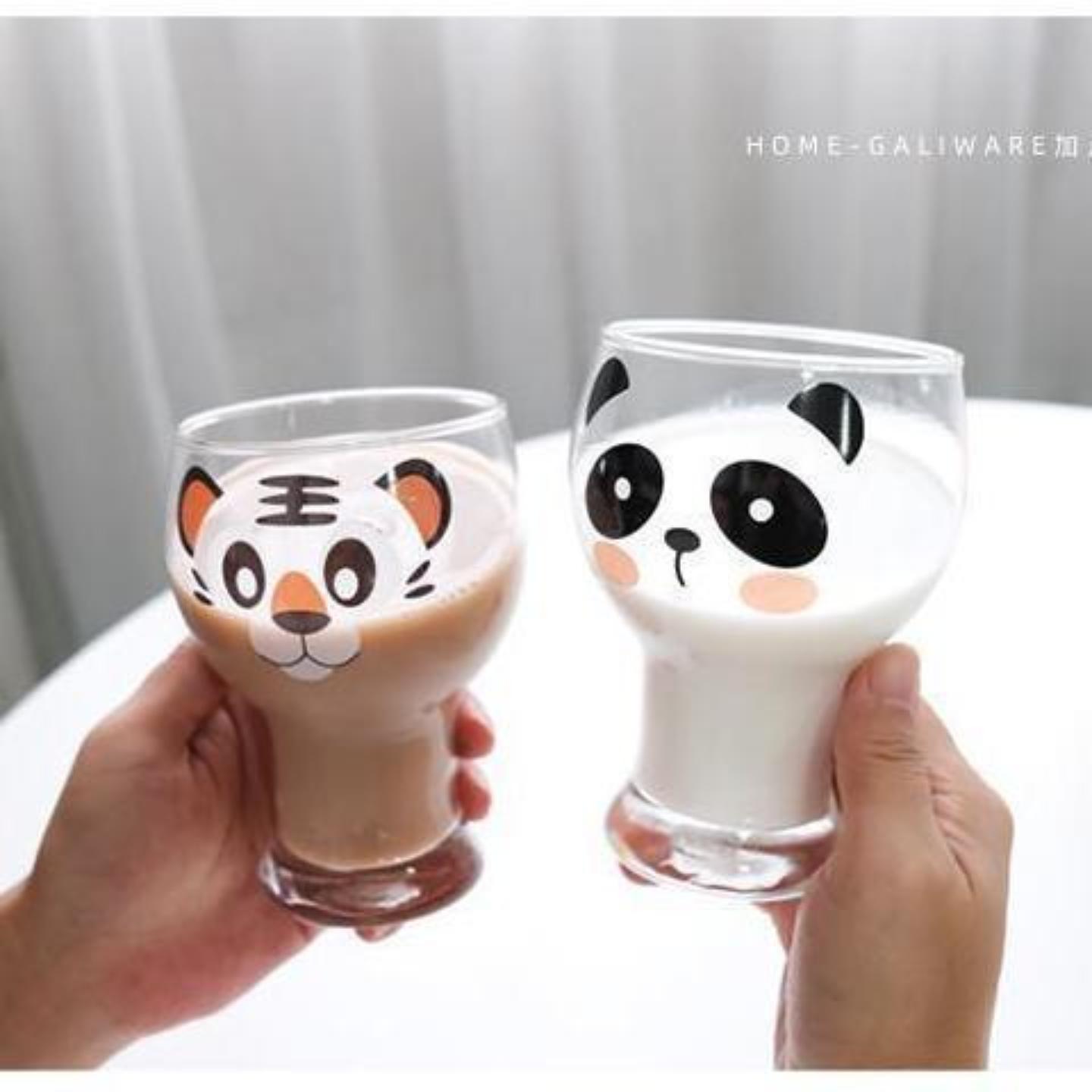 韩式ins可爱熊玻璃杯网红甜品杯