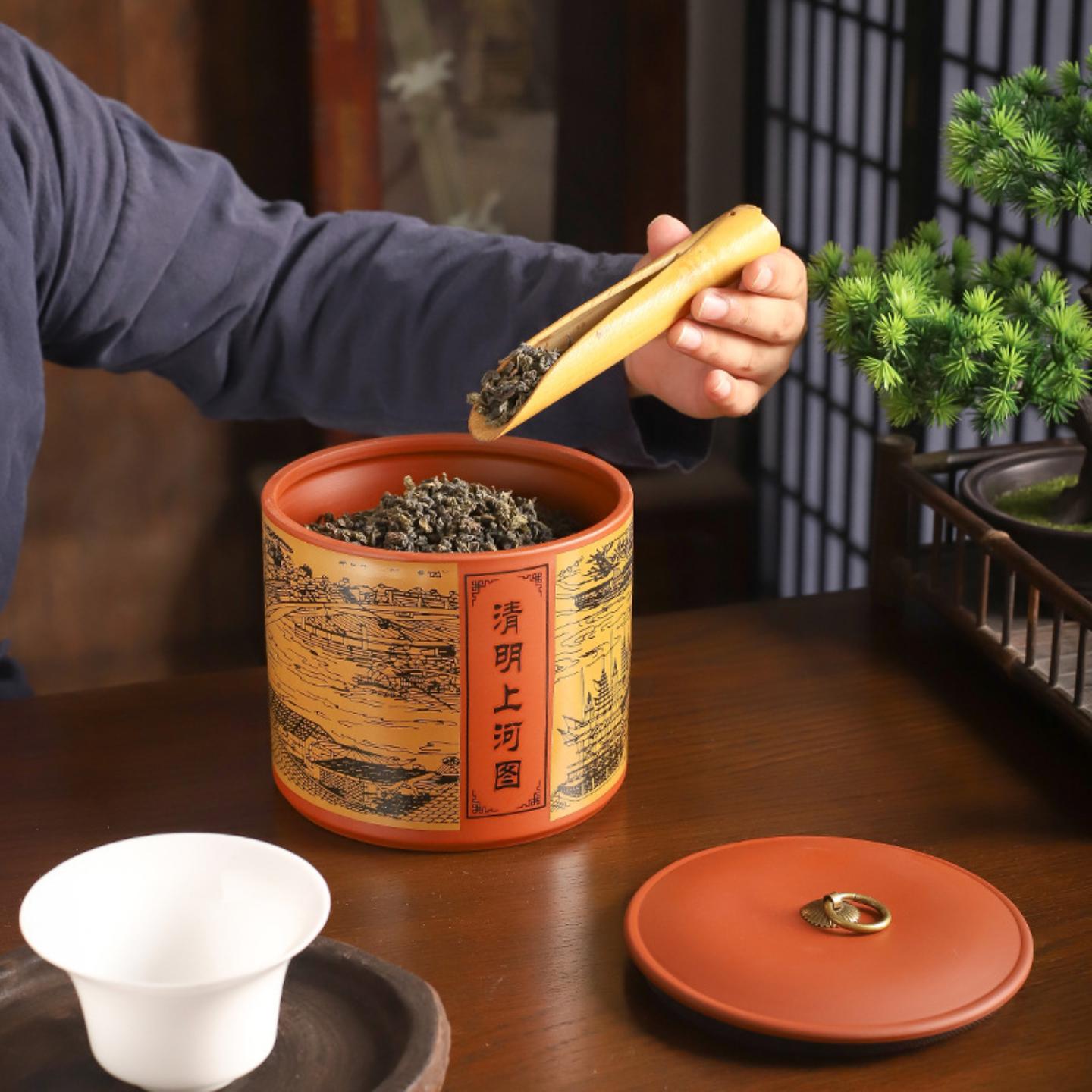 家用茶罐精品高档紫砂茶叶罐大号