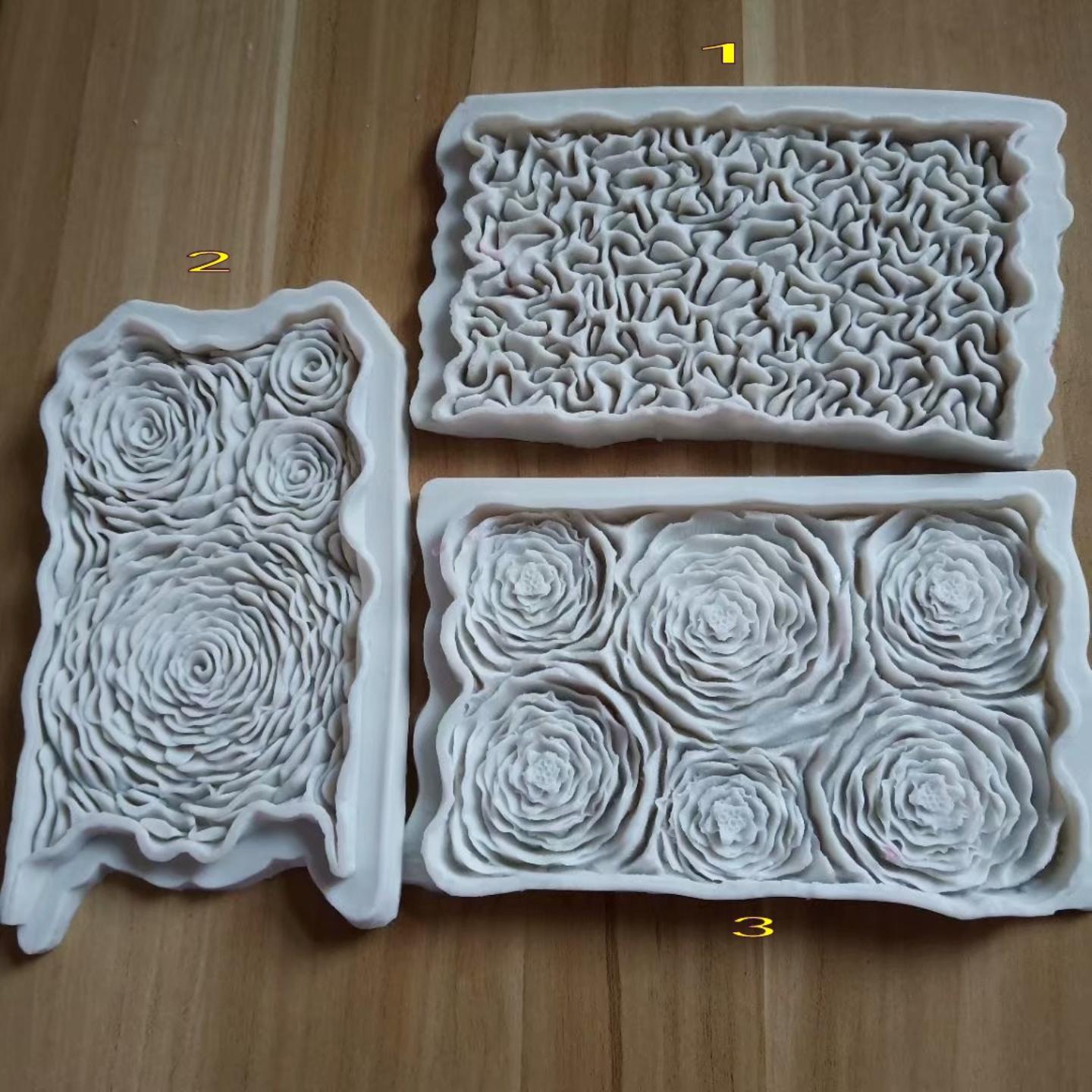 3种形状玫瑰花朵牡丹花造型蛋糕