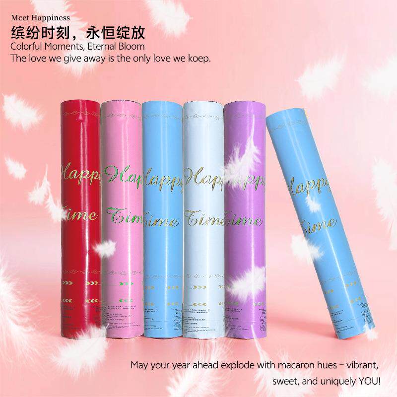 马礼花筒直播间用式卡龙手持礼/筒婚仪礼式感礼花炮花瓣手拧礼炮